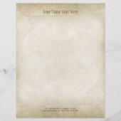 parchment look Letterhead Resume Paper (Voorkant)