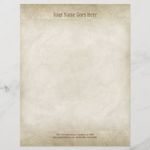  parchment look Letterhead Resume Paper