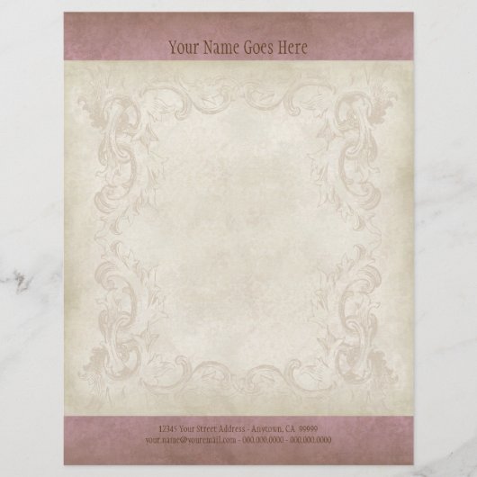  parchment look Letterhead Resume Paper Flyer (Voorkant)