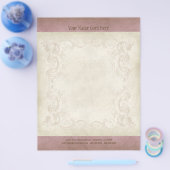  parchment look Letterhead Resume Paper Flyer (Enkel)