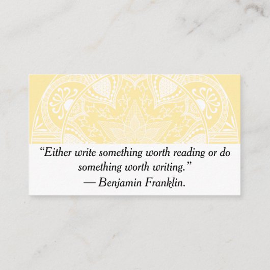 Parchment Mandala Visitekaartje (Achterkant)