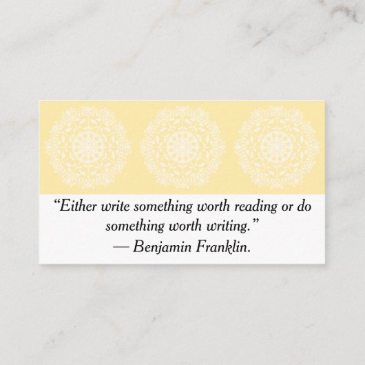 Parchment Mandala Visitekaartje (Achterkant)