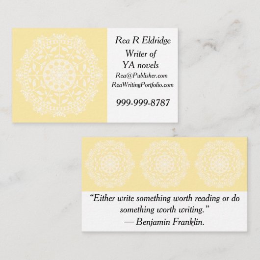 Parchment Mandala Visitekaartje (Voorkant / Achterkant)