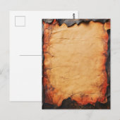 Parchment Paper with Singed Edges Briefkaart (Voorkant / Achterkant)