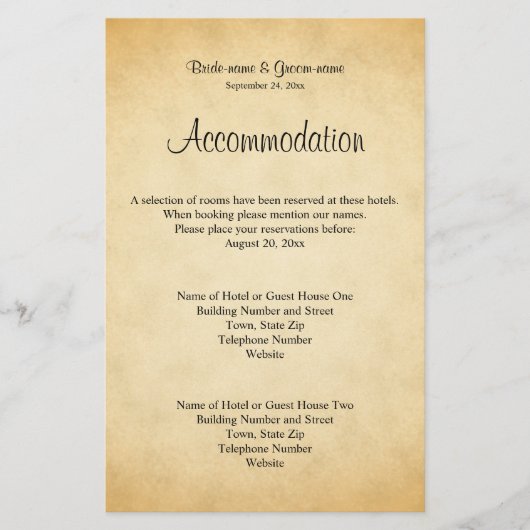 Parchment Pattern Design Wedding (Voorkant)