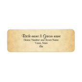 Parchment Pattern Design Wedding Etiket (Voorkant)
