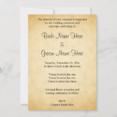 Parchment Pattern Design Wedding Kaart (Voorkant)