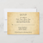 Parchment Pattern Design Wedding RSVP Kaartje (Voorkant)