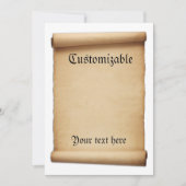 Parchment Proclamation Scroll Kaart (Voorkant)