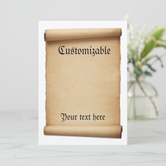 Parchment Proclamation Scroll Kaart (Staand voorkant)