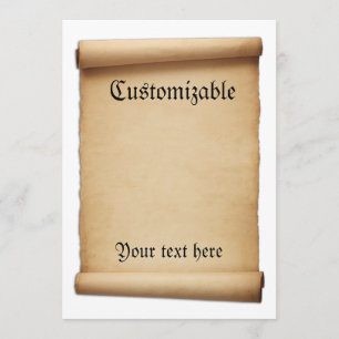 Parchment Proclamation Scroll Kaart
