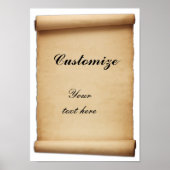 Parchment Proclamation Scroll Poster (Voorkant)