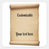 Parchment Proclamation Scroll Vierkante Sticker (Voorkant)