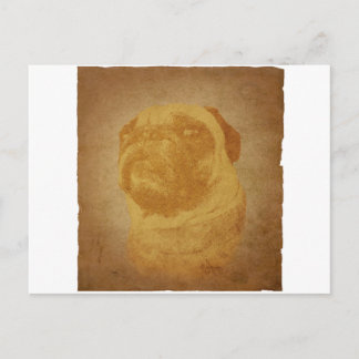 Parchment Pug Briefkaart