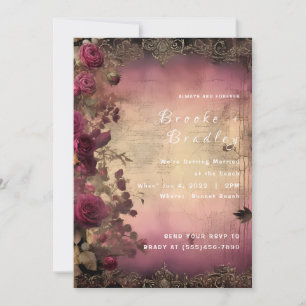 Parchment & Rose Vintage Trouwdag Kaart