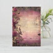 Parchment & Rose Vintage Trouwdag Kaart (Staand voorkant)