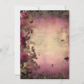 Parchment & Rose Vintage Trouwdag Kaart (Achterkant)