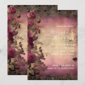 Parchment & Rose Vintage Trouwdag Kaart (Voorkant / Achterkant)