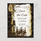 Parchment Scroll Chandelier Save the Date Aankondigingskaart (Voorkant)