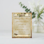 Parchment Scroll Holiday Uitnodiging (Staand voorkant)