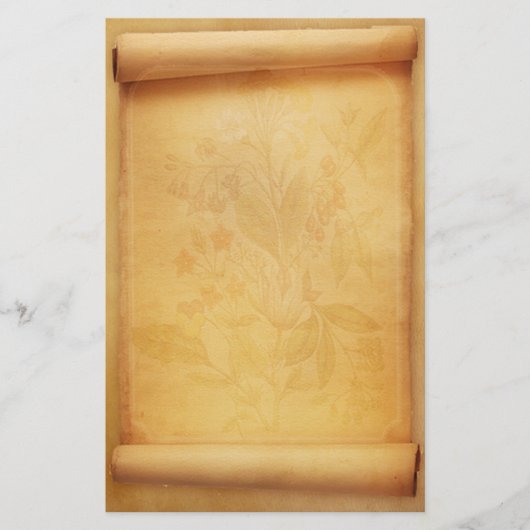 Parchment Scroll look Stationery Briefpapier (Voorkant)
