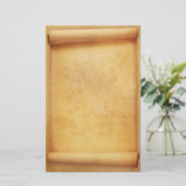 Parchment Scroll look Stationery Briefpapier (Staand voorkant)