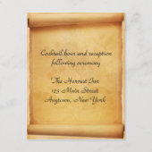 Parchment Scroll Reception Card Informatiekaartje (Voorkant)