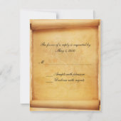 Parchment Scroll Response Card RSVP Kaartje (Voorkant)