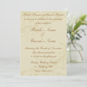 Parchment Scroll Wedding-uitnodigingen Kaart (Staand voorkant)