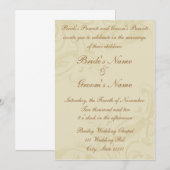 Parchment Scroll Wedding-uitnodigingen Kaart (Voorkant / Achterkant)