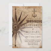 Parchment Style Nautical Map Wedding (Voorkant)