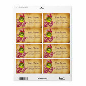 PARCHMENT SWIRL GEM MONOGRAM ETIKET (Full Sheet)