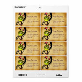 PARCHMENT SWIRL GEM MONOGRAM ETIKET (Full Sheet)