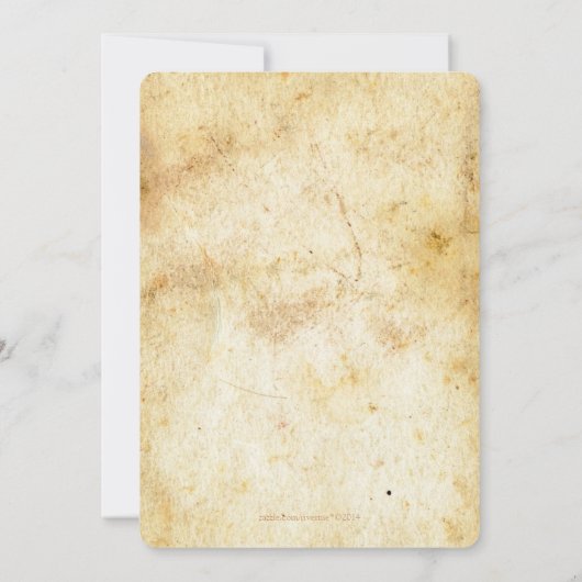 Parchment Swirls Maple Leaves  Fall Wedding Kaart (Achterkant)