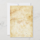 Parchment Swirls Maple Leaves  Fall Wedding Kaart (Achterkant)