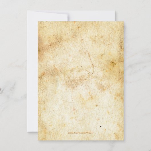 Parchment Swirls Maple Leaves  Fall Wedding Kaart (Achterkant)