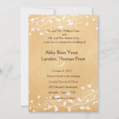 Parchment White Vine Wedding Invitation Kaart (Voorkant)