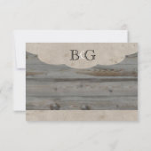 Parchment Wood Rustic Country rsvp met enveloppen (Achterkant)