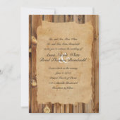Parchment Wood Rustic Country Weddenschap Kaart (Voorkant)