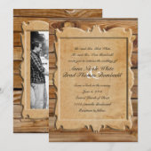 Parchment Wood Rustic Country Weddenschap Kaart (Voorkant / Achterkant)