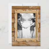 Parchment Wood Rustic Country Weddenschap Kaart (Achterkant)