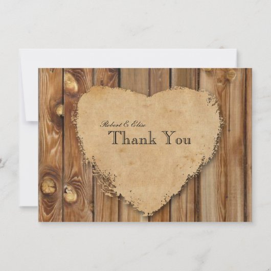Parchment Wood Rustic Persoonlijk bedankt (Achterkant)