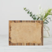 Parchment Wood Rustic Persoonlijk bedankt (Staand voorkant)