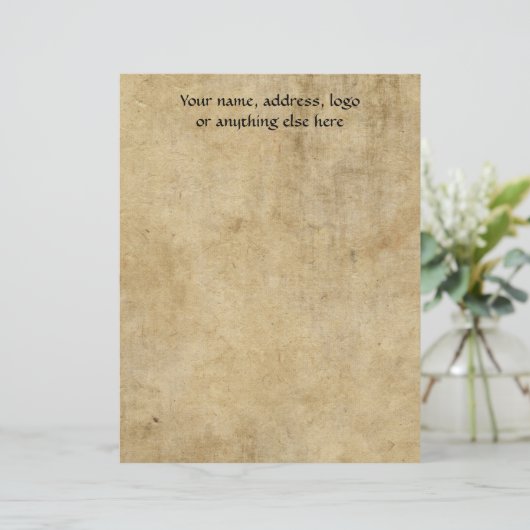 Parchtextuur Briefhoofd Ontwerp (Staand voorkant)