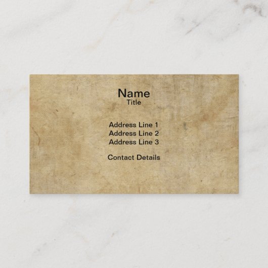 Parchtextuur Visitekaartje (Voorkant)