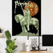 PARCIFAL IN DE VRAGENLIJST HOLY GRAIL Black White  Poster (Thuiskantoor)