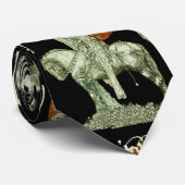 PARCIFAL IN DE VRAGENLIJST HOLY GRAIL Black White Stropdas (Opgerold)