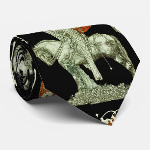 PARCIFAL IN DE VRAGENLIJST HOLY GRAIL Black White  Stropdas