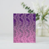 PARDIGON LACE:  BOLD BURGUNDY en PINK Briefkaart (Staand voorkant)