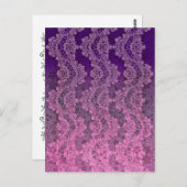 PARDIGON LACE:  BOLD BURGUNDY en PINK Briefkaart (Voorkant / Achterkant)